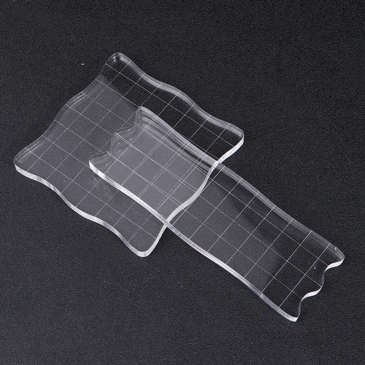 

7Pcs Silicone Seal Set Acrylic Blank Boards Transparent Stamp Blocks for Handmade DIY Scrapbooking Photo Album