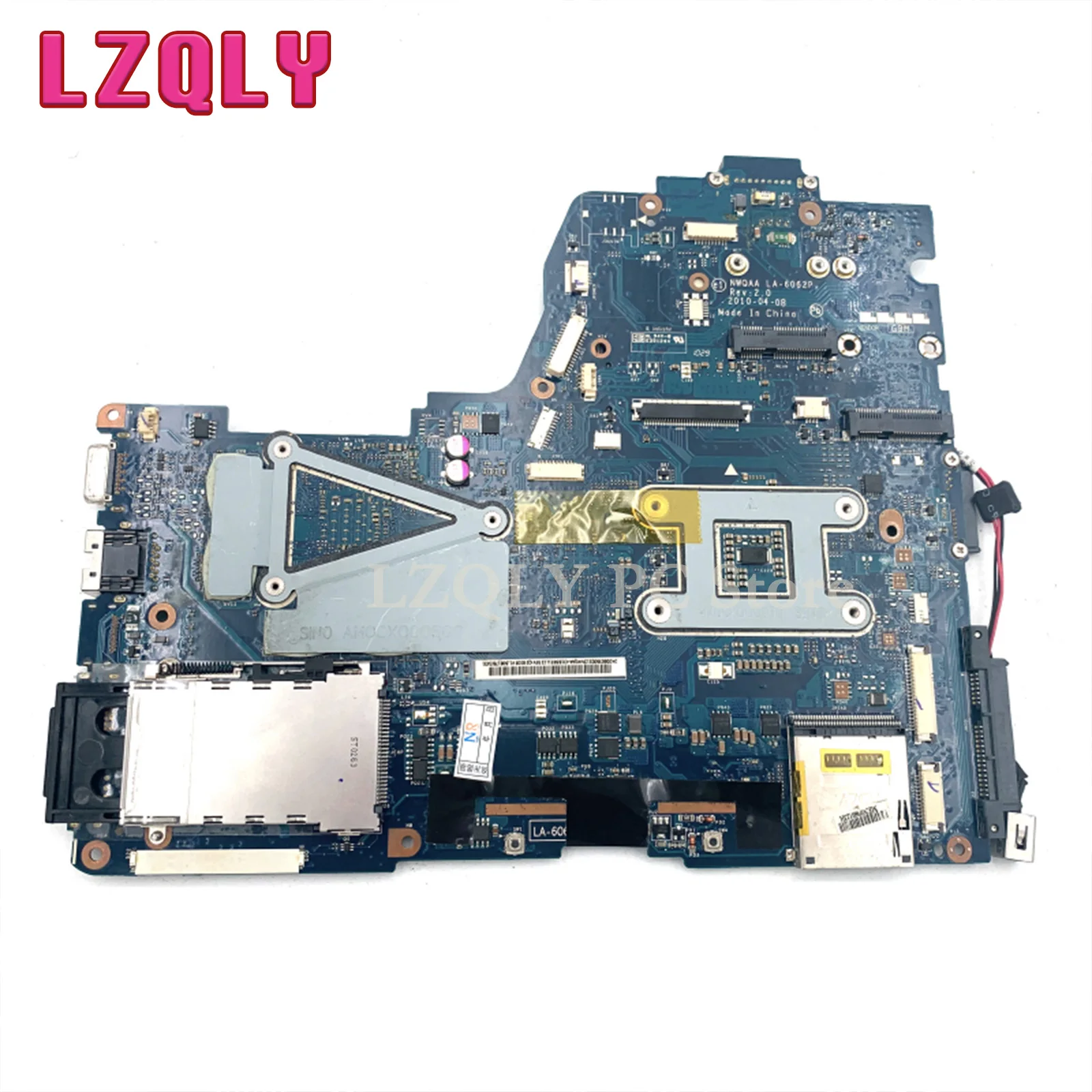 LZQLY Laptop Motherboard For Toshiba Satellite A660 A665 NWQAA LA-6062P K000104400 HM55 DDR3 GT330M Free CPU Main Board