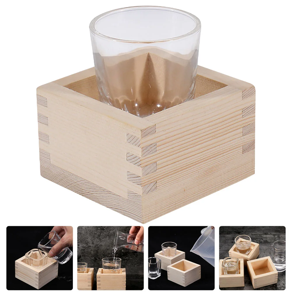 Sake แก้วแบบดั้งเดิมถ้วยชาแก้วดื่มชุดเสิร์ฟไม้ญี่ปุ่นชุดเหยือกและ