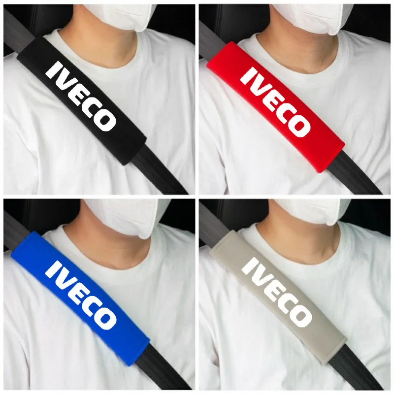 2pcs Car Seat Belt Cover Shoulder Pads Auto Interior Decoration Accessories For IVECO Banner 3ft X5 Ft 3ft X5ft Accessories