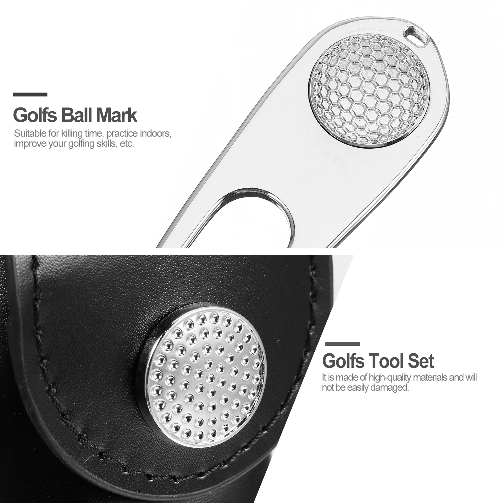 

1Set Golf Ball Tools Set Portable Kit Includes Tee Divot Ball Marker for Golf Practice Golfs Tool Set Golfs Tool