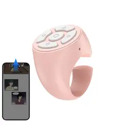 Multi-function BT Ring Remote Control Portable Fingertip Selfie Video Controller Automatic Page Turner Browsing For Phone Tiktok