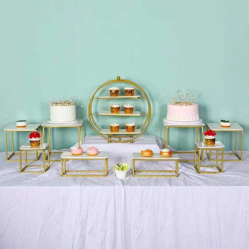 Wedding Cake Stand, Food Bread, Flower, Dessert Holder, Meeting Tea CupCake Stand, Buffet Banquet, Store Opening, Candy Rack