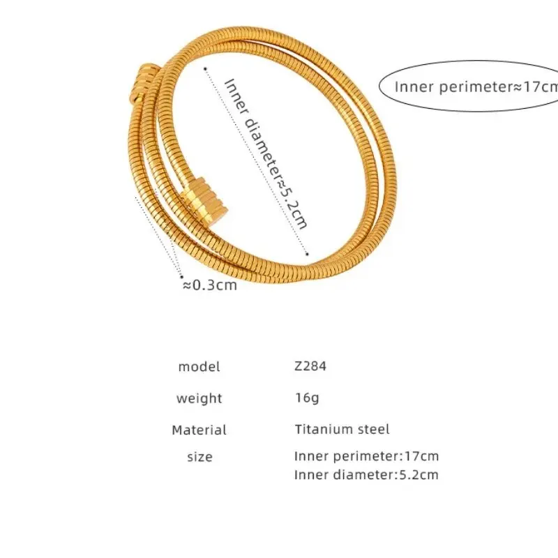 Multiple Layers Bracelet Jewelry 2023 Vintage Gold Color Snake Chain Metal Rope Chain Fashion Bracelet For Women