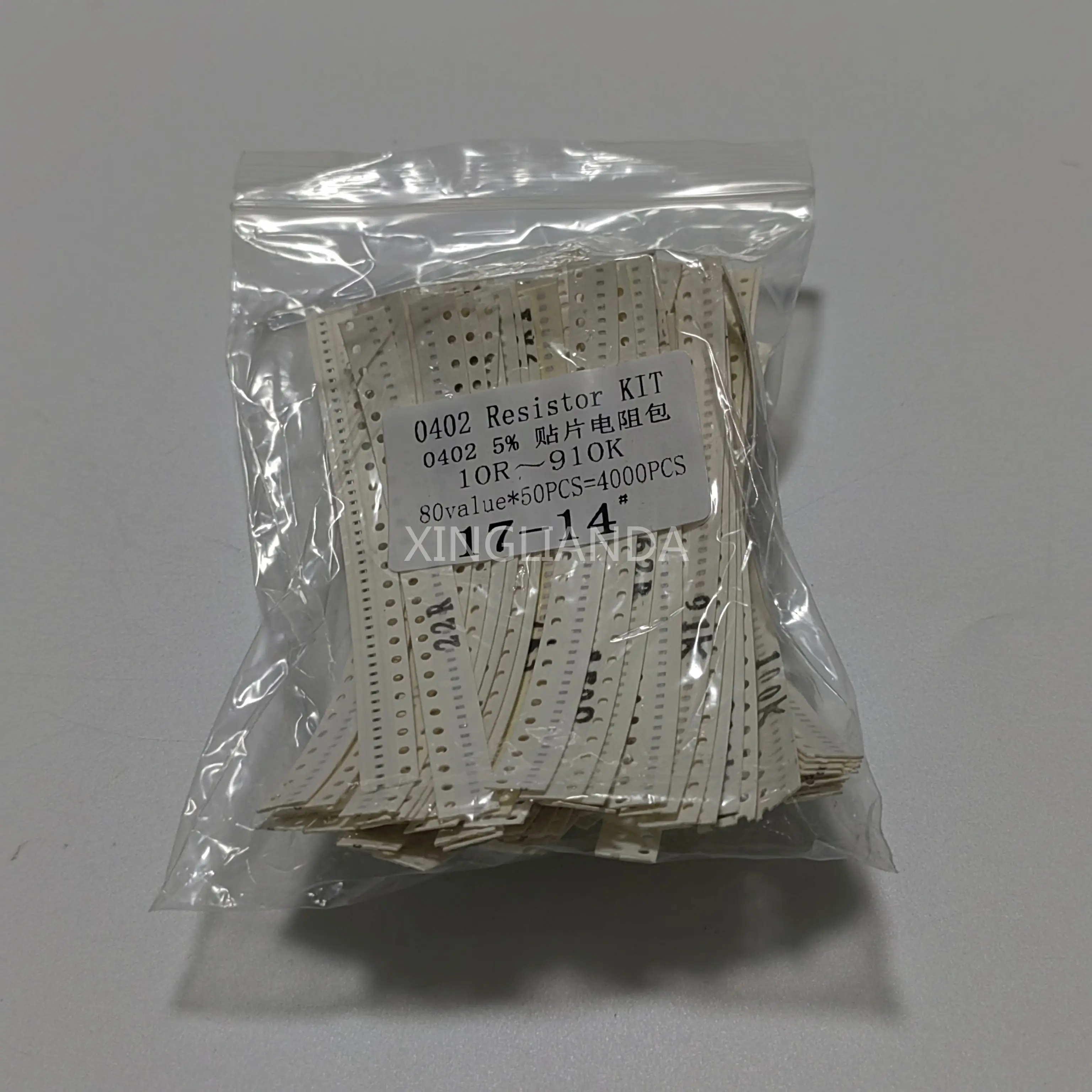 4000PCS 80 Values 0402 New Chip Resistance Assorted Set 10 ohm ~ 910K ohm SMD Resistor Pack Diy Electronic 5% Set of Resistor