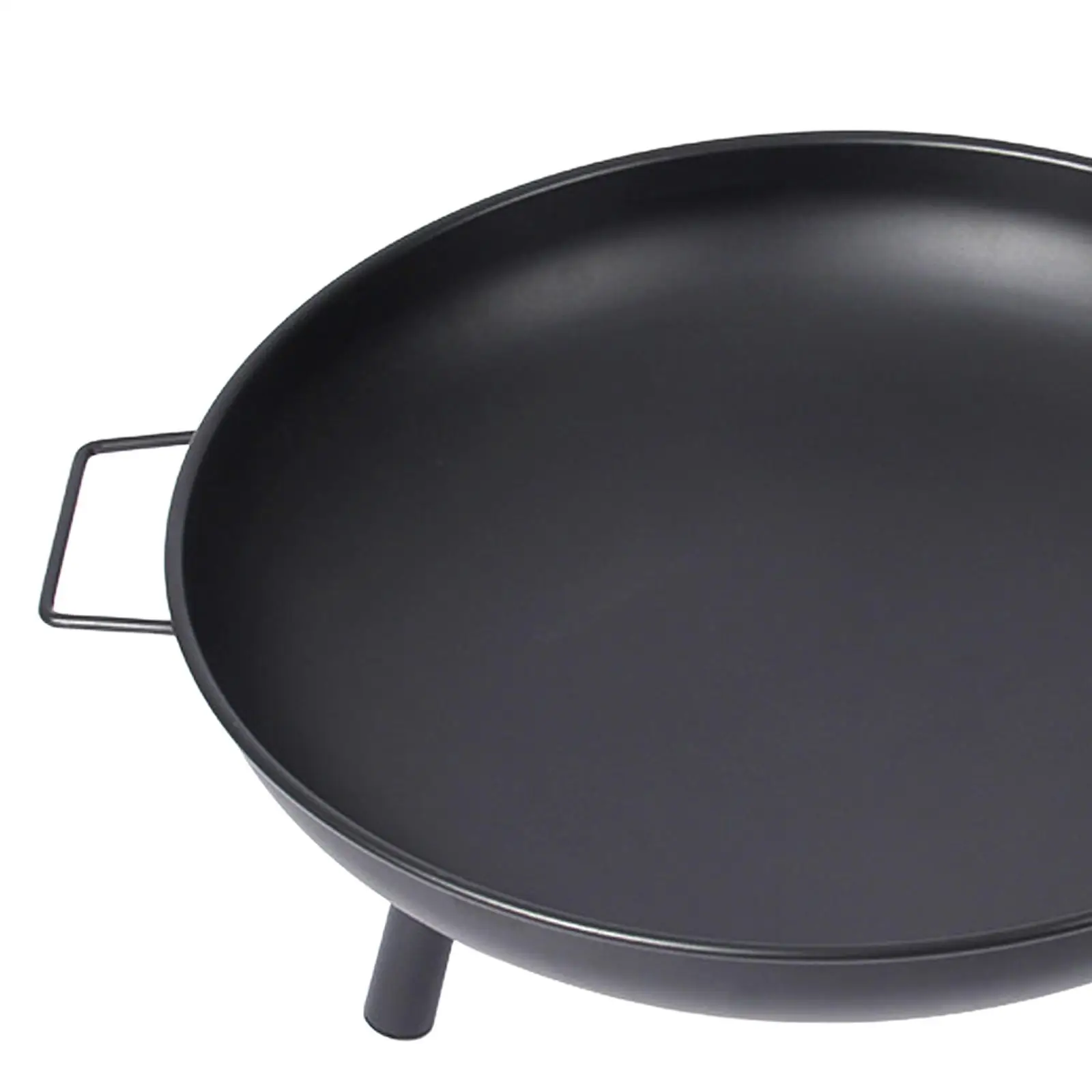 

Cast Iron Fire Pit Bowl Firepit Sturdy Stand with Handles Wood Burning Fireplace