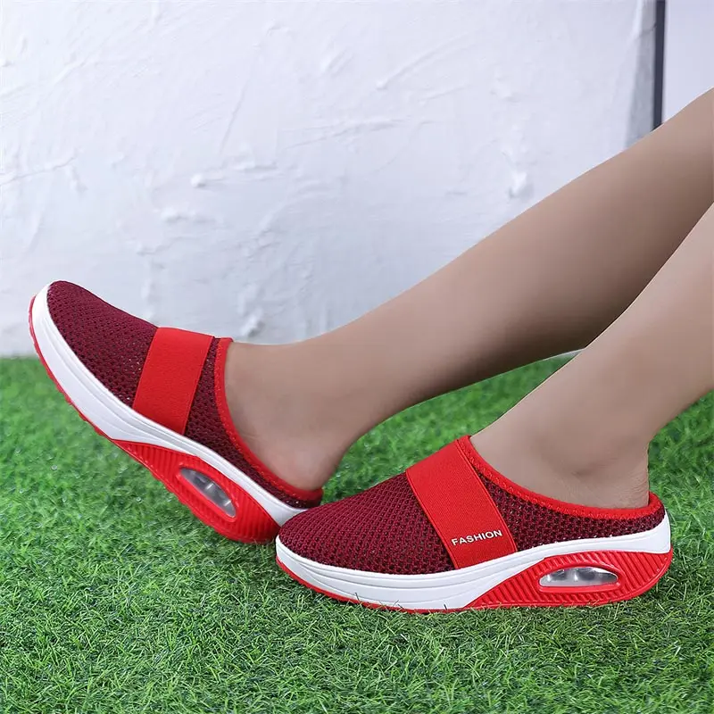 Zapatillas de deporte sin espalda para mujer, zapatos deportivos para correr en casa, diseño de baskette, snackers mocasins YDX2