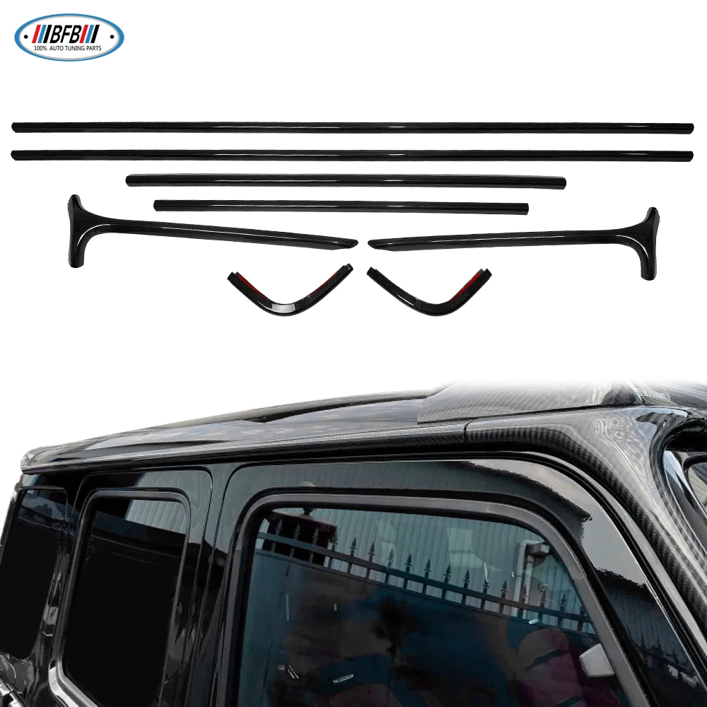 

Dry Carbon Fiber Roof Frame Trim Car Exterior Accessories for Mercedes G Class W464 G350 G500 G550 G63