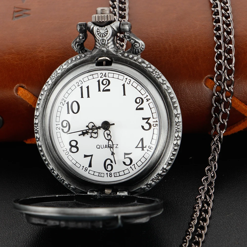 ساعات الجيب Steampunk قلادة ساعة رعب الوحش بالذئب هنتر شارة كوارتز ساعة الجيب أفضل هدية للرجال والنساء