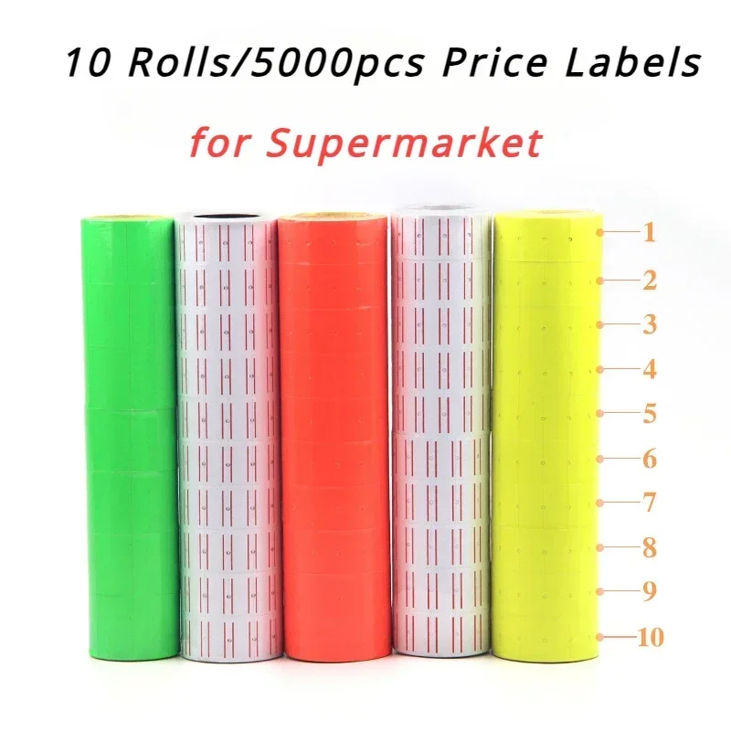 10 Rolls/5000pcs Price Labels MX-5500 Mark Stickers for Office Retail Shop Supermarket Grocery Store Organization Marking