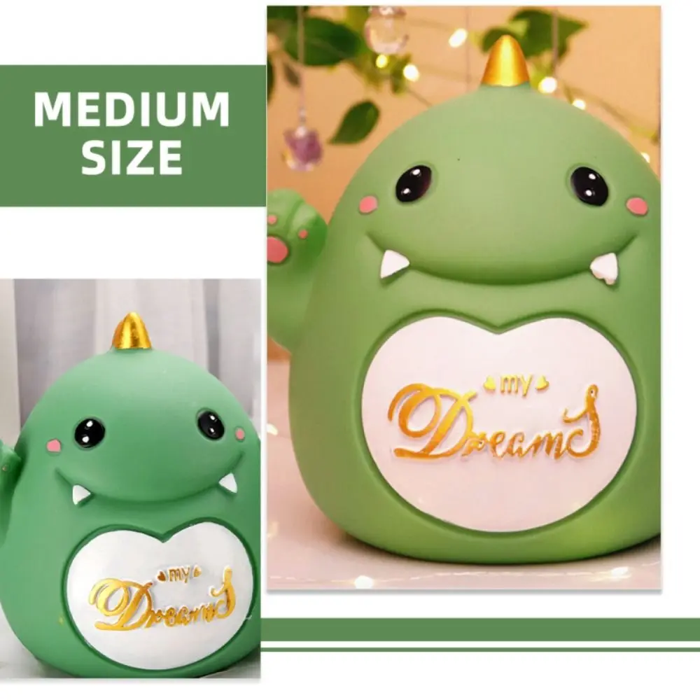 Portable High capacity Dinosaur Piggy Bank Ornament Anti-fall Cartoon Saving Box Cute Desktop Storage Box Living Room