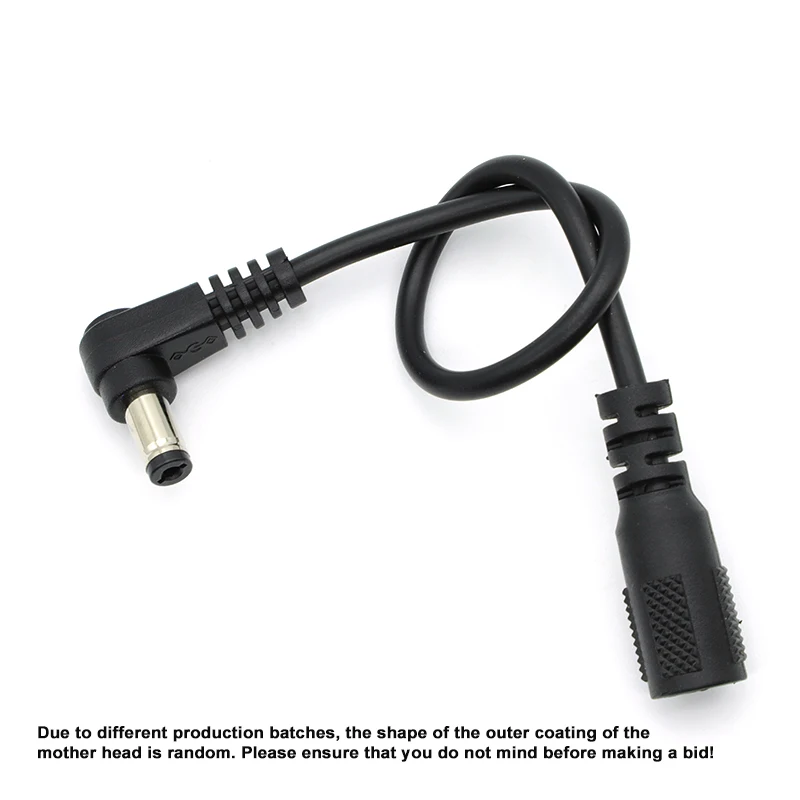 Adapter kabla DC 5,5 x 2,1 mm męski na żeński, kabel ładujący 5,5 * 2,1 mm pod kątem prostym 90 stopni — zdjęcie 6