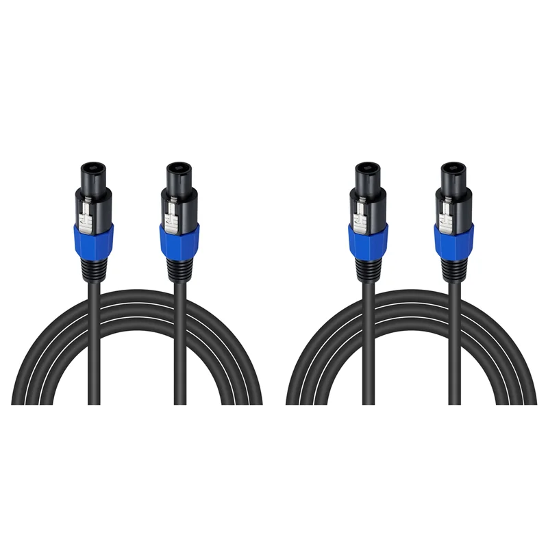 B92B-2X Speakon Cable 6Ft Professional 18Guage Male To Male Audio Cord With Twist Lock For DJ Speaker&Amplifier
