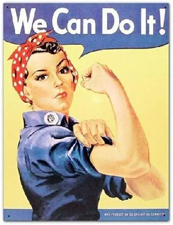 Rosie The Riveter We Can Do It Ww2 Military Retro Vintage Look Style Metal Tin Sign 8X12In