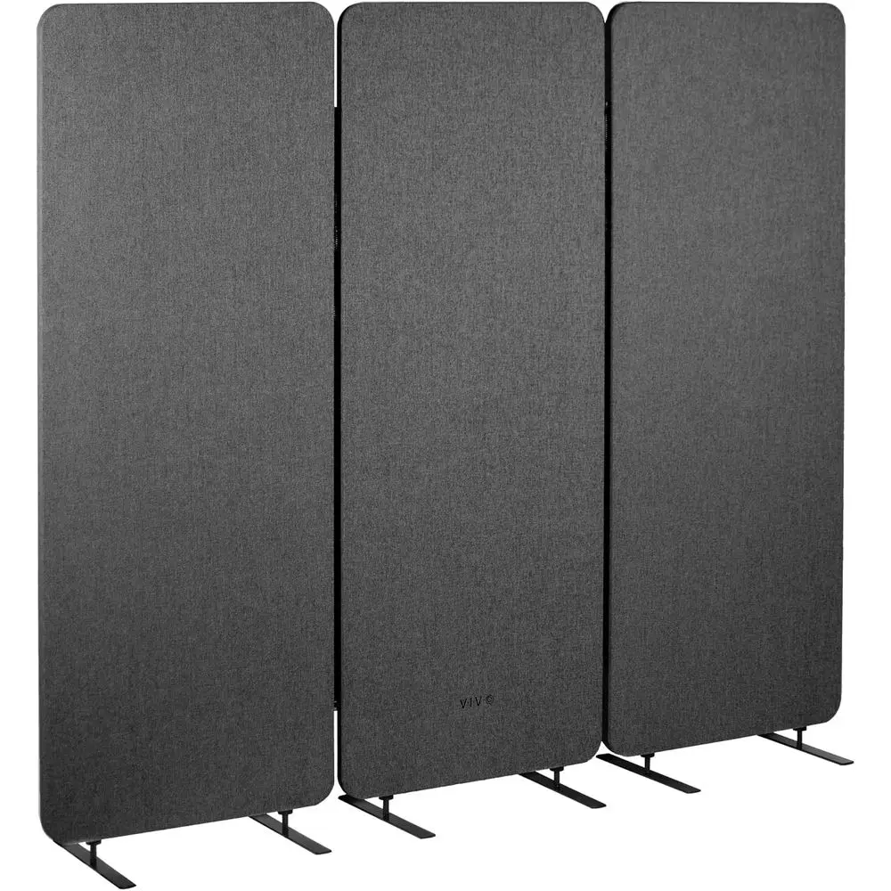

reestanding 72 x 66 inch Privacy Panel, Cule Divider, Acoustic Wall Partition, x3 24 inch Panels, k Gray, PP-3-T072D