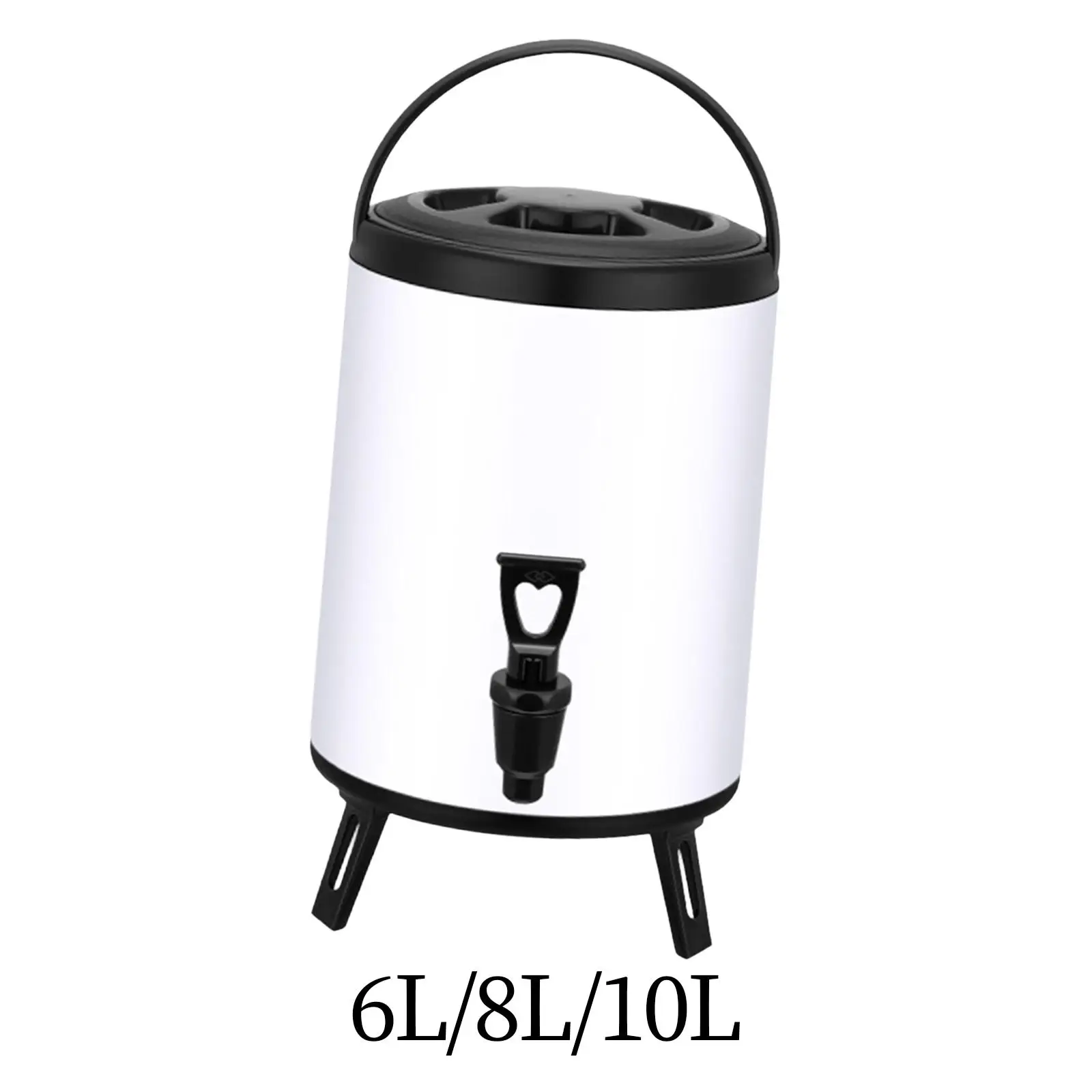 Insulated Tea Barrel Drink Dispenser with Faucet for Outdoor Birthday Party
