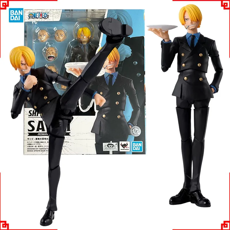 

Фигурка аниме One Piece от Bandai, SHF Sanji Romance Dawn, коллекционные игрушки с высокой степенью подвижности, подарок для мальчиков