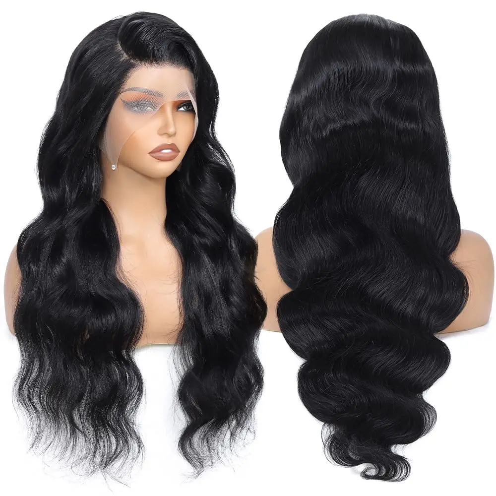 250% 42 Inch Lace Front Wigs Body Wave Virgin Human Hair 5*5 HD Transparent Lace Frontal Wig Pre Plucked Lace Wig for Women