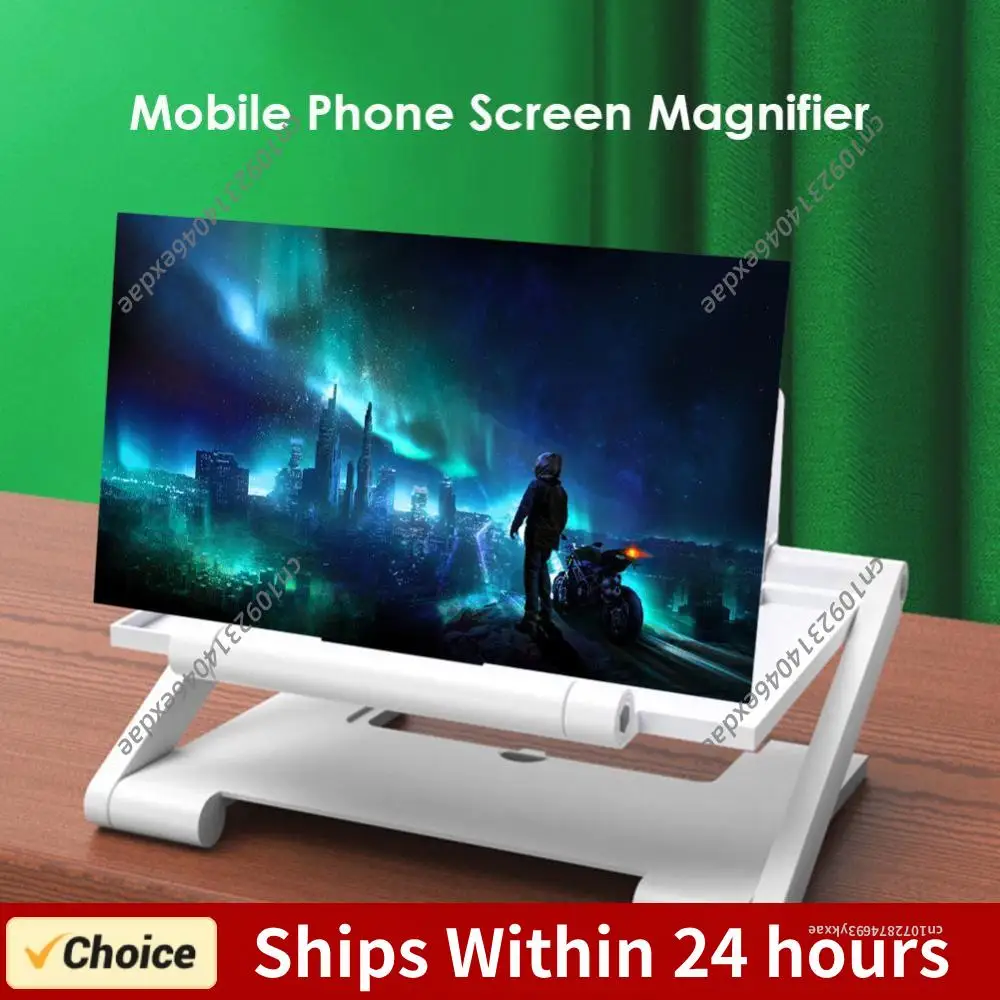 8Inch 3D Screen Amplifier Mobile Phone Screen Video Magnifier for Smartphone Enlarged Screen Phone Stand Bracket Mobile