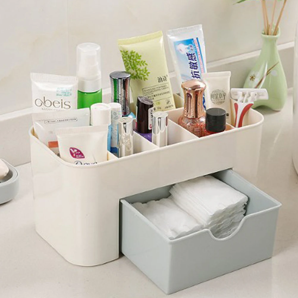 

1pcs Lovely Space-Saving Desktop Organizer Makeup Storage Box Pp Material Large Capacity Makeup Brush Lipstick Storage