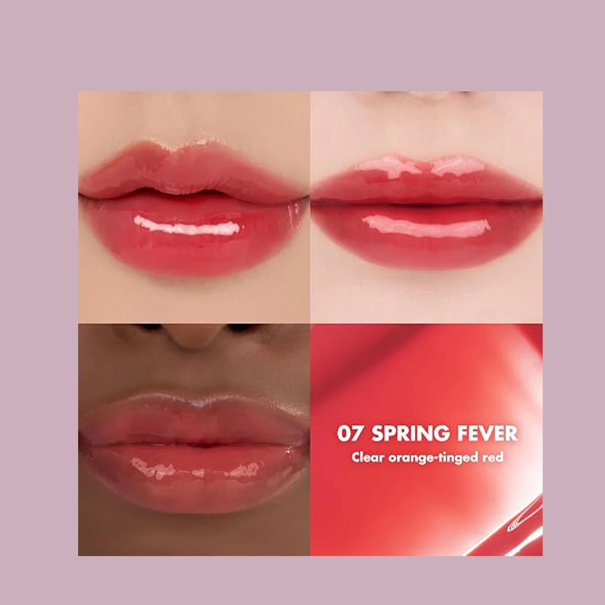 [ClearanceSale] rom&nd Glasting Color Gloss 05&07,Long Lasting Glow,Juicy Lip Look,K-Beauty,Korean Cosmetic,Korean Makeup