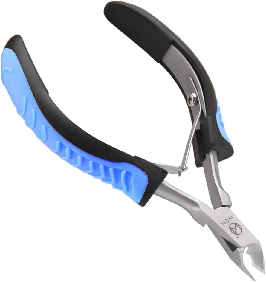 

Professional Cuticle Trimmer, Non-Slip Stainless Steel Nipper - Blue