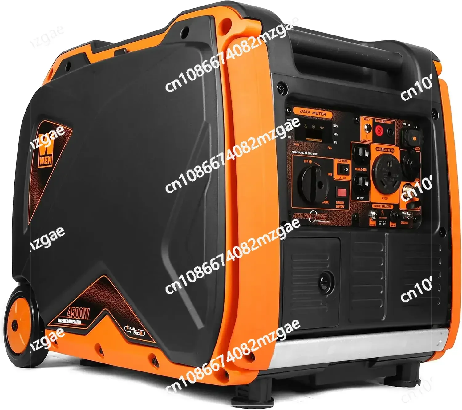 DF450i Super Quiet 4500-Watt Dual RV-Ready Portable Inverter Generator with Fuel Shut-Off Car Wheels and Carrying Handles