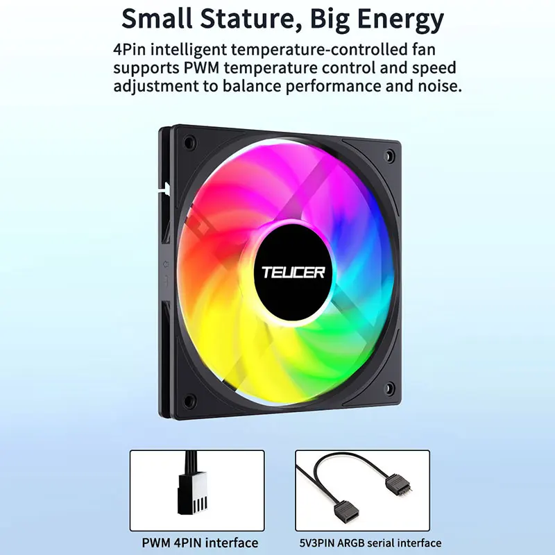 Teucer 120 مللي متر PC مروحة FDB تحمل PWM 800-2400 دورة في الدقيقة سمك 15 مللي متر الهيكل الصامت التبريد التهوية UT-12015 سامسونج وحدة المعالجة المركزية مروحة