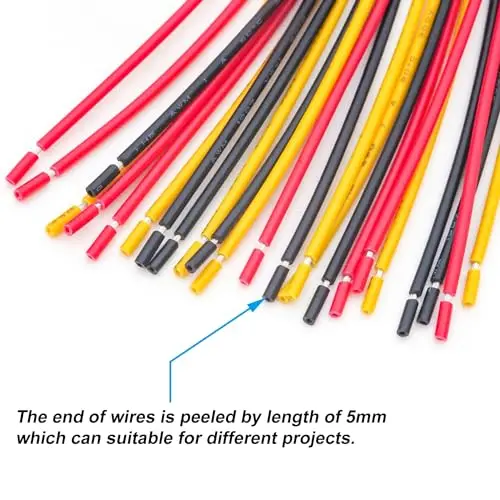 20awg verse ilter Anschluss draht 200 Stück 20 Gauge verzinnter Kupferdraht PVC, 120/160mm Länge 1007awm Stil (od: 1,60mm) 300V