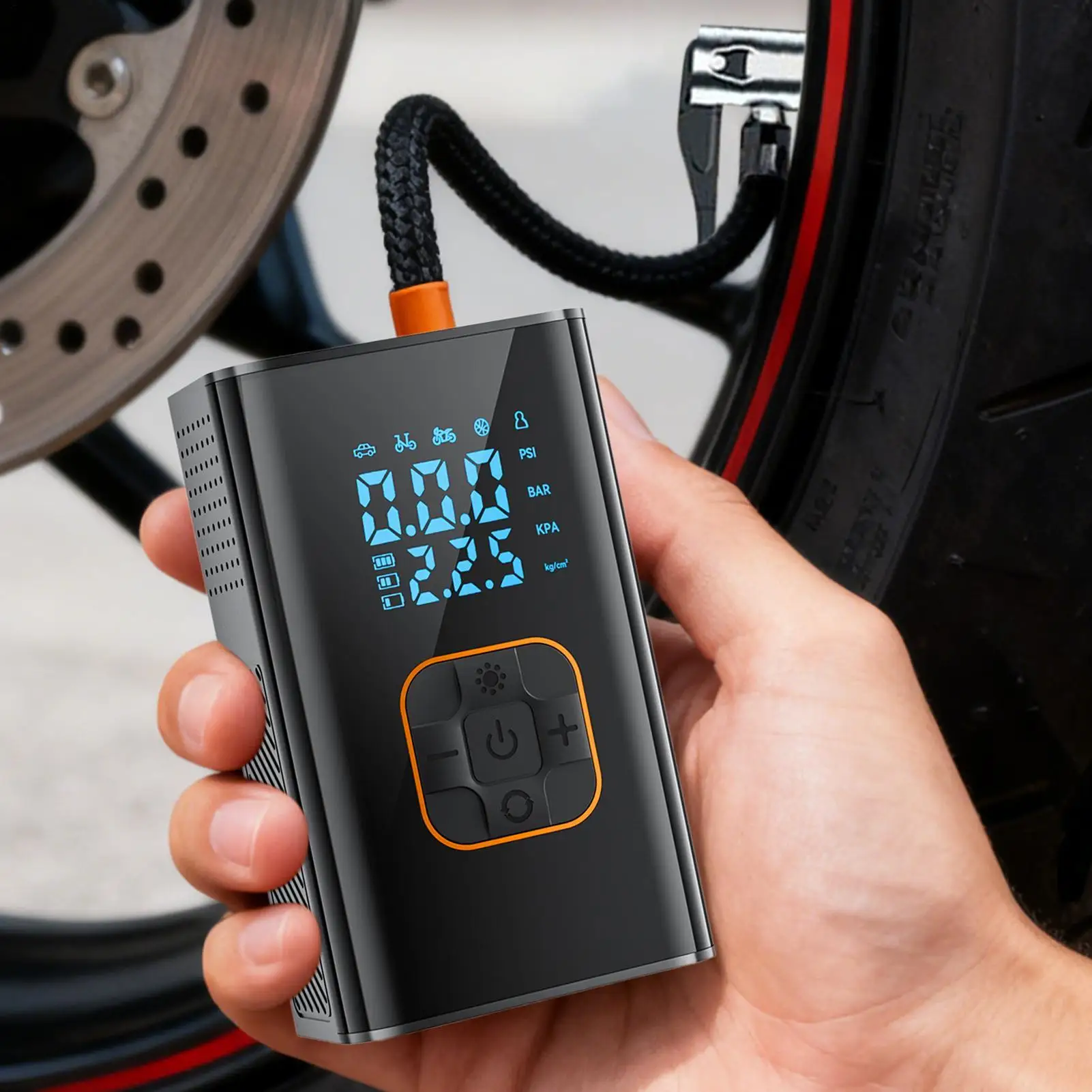 Car Air Pump 150PSI Cordless Portable Automatic Tire Inflator Air Compressor with Digital Display for Auto Truck SUV Bike