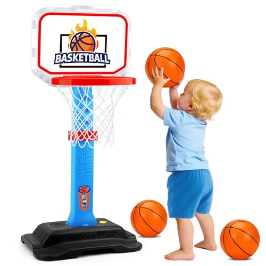 

Баскетбольное кольцо для малышей 1-3 лет, мини-регулируемое, для дома и улицы, с мячами, баскетбольные ворота для бассейна, спортивная игрушка