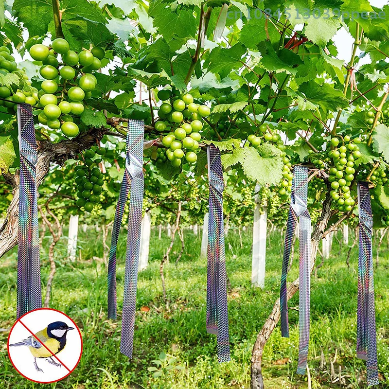 

Длина 50 м, ширина 2,4 см, мигающий светоотражающий репеллент для птиц, звуковой репеллент для голубей для борьбы с вредителями в саду