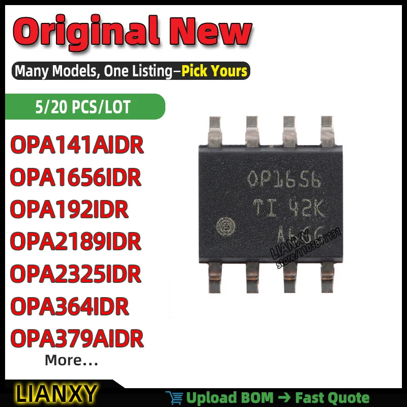 OPA192IDR OPA1656IDR OPA2189IDR OPA364IDR OPA379AIDR OPA2325IDR OPA141AIDR OPA725AIDR OPA172IDR OPA2187IDR SOIC-8 OP AMP New