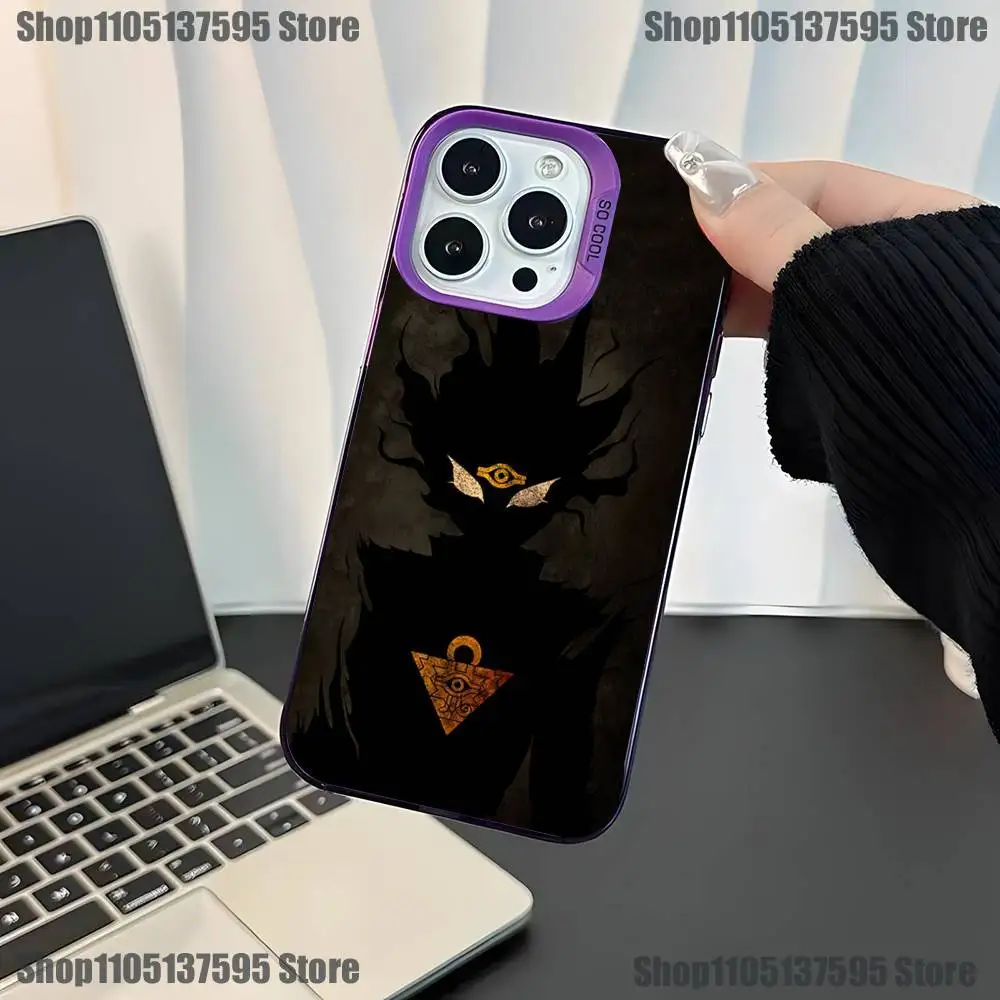 Custodia per telefono Yu-Gi-Oh per iPhone 17,16,15,14,13,12,11, Mini,Pro,E,SE4,XS,MAX Cover opaca viola caramella