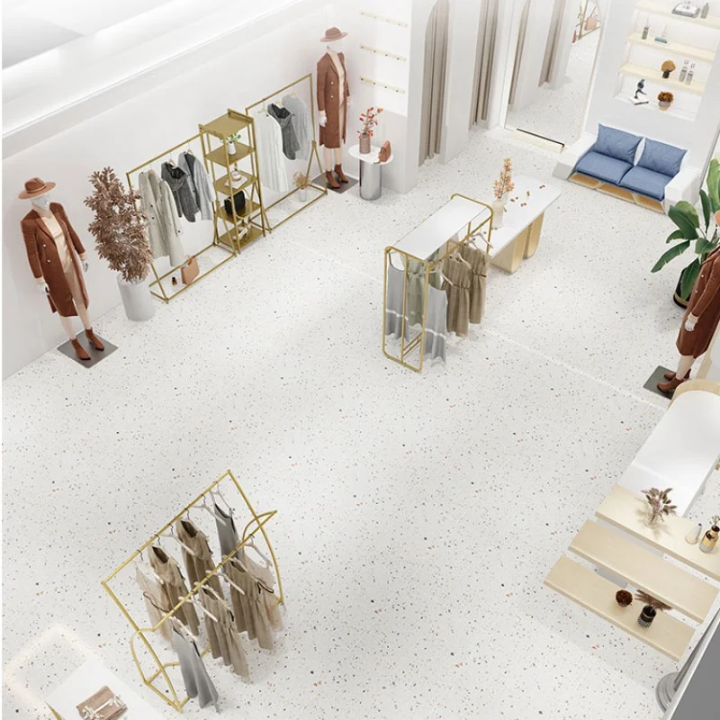 Custom, Custom Shopping Mall Gold Clothing Display Stand Retail Garment Store Metal Hanging Rack Shelf