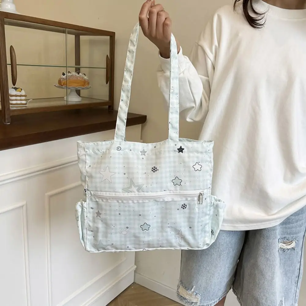 

Funny Zipper Bag Star Dots Itabag Korean Style Ox Cloth Transparent Bags Cotton Doll Bag Harajuku Shoulder Bag Girl