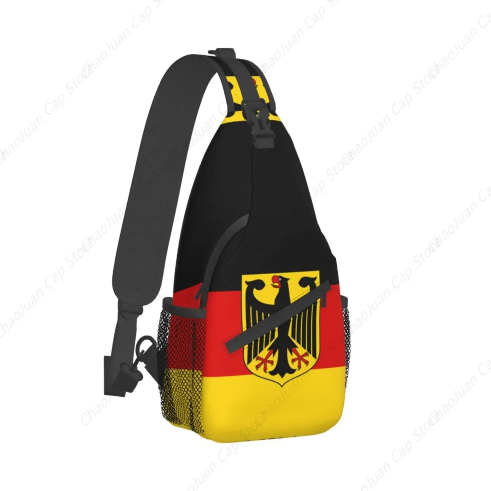 Duitse vlag Sling Bag Crossbody Rugzak Duitsland Reizen Wandelen Dagrugzak Schouderborsttas voor dames en heren