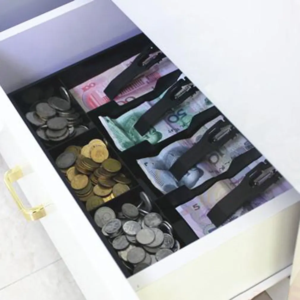 المال النقدية عملة تسجيل إدراج صينية استبدال أمين الصندوق درج تخزين النقدية تسجيل صندوق صينية تصنيف مخزن 404x245x360mm