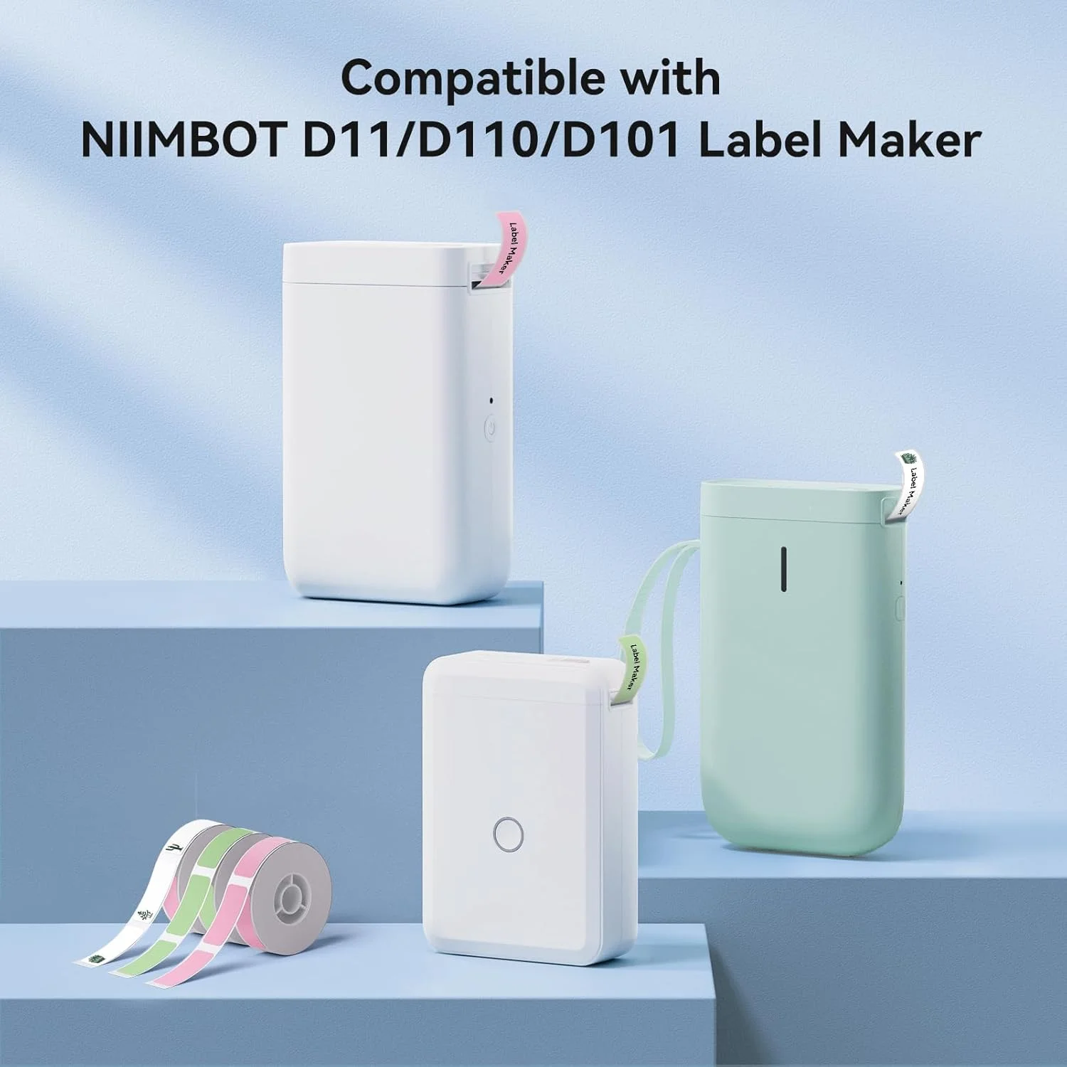 Niimbot Cartoon Pattern For D110 D110-M/D11 D11-H/D101 Mini Portable Label Printer Thermal Label Paper Waterproof Sticker Rolls