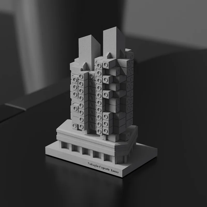 

Heikawa Jizhang Zhongyin Капсульное здание | Модель цементного здания, современное украшение дома, цементный орнамент в форме дома