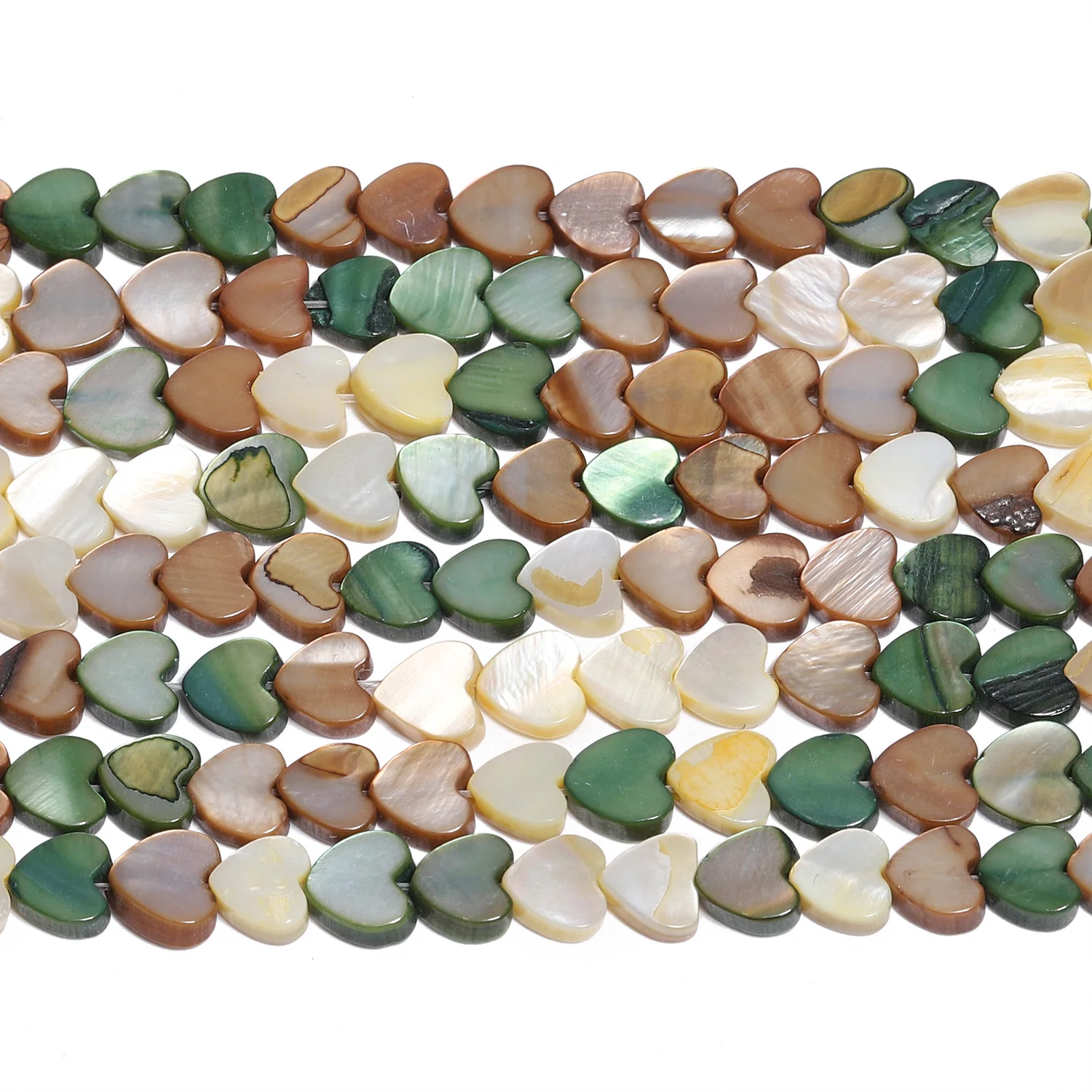 6 مللي متر الحب القلب الطبيعي المياه العذبة شل الخرز الأصفر الأخضر أم حبات اللؤلؤ لصنع المجوهرات أساور يدوية اكسسوارات #3