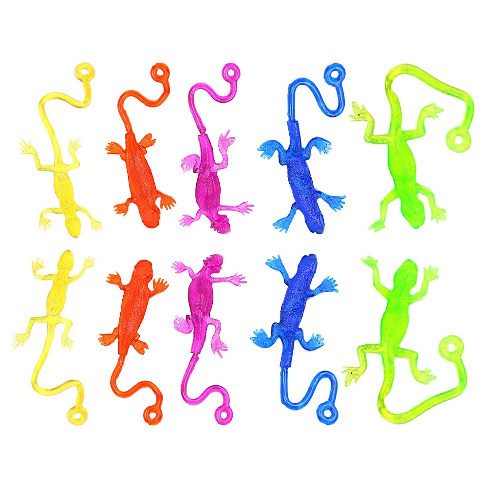 

15 Pcs Lizard Soft Gummy Ball Funny Gadgets Sling Toys Carnival Sticky Fidget Creative Stretchy Artificial Child