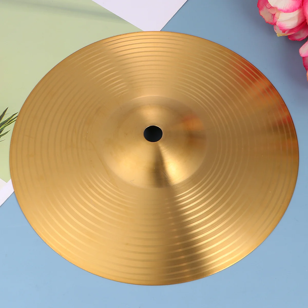 8 Inch Percussion Drum Accessoriesl Hi-hat Cymbal Mezzanine Musical Golden Instrument