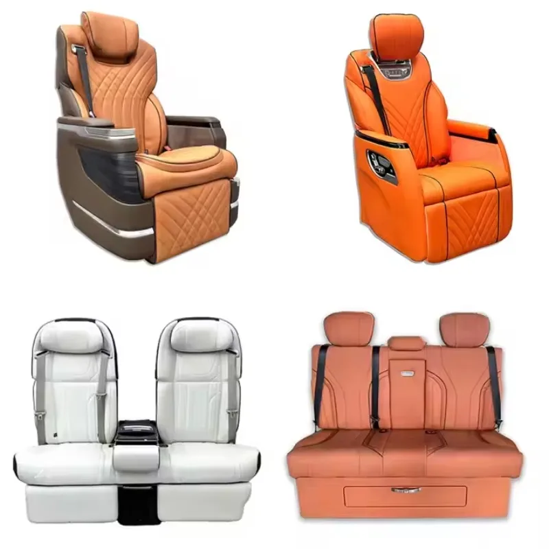 2024 Hiace VIP Car Seat Conversion Leather Seats with Chrome Design Steel Material for Hiace