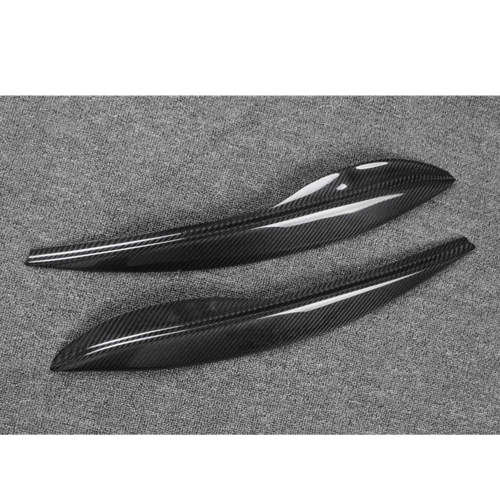 2PCS Carbon Fiber Headlight Eyebrow Eyelid Sticker Front Head Light Cover Brow Trim For Honda Fit Jazz 2009 2010 2011 2012