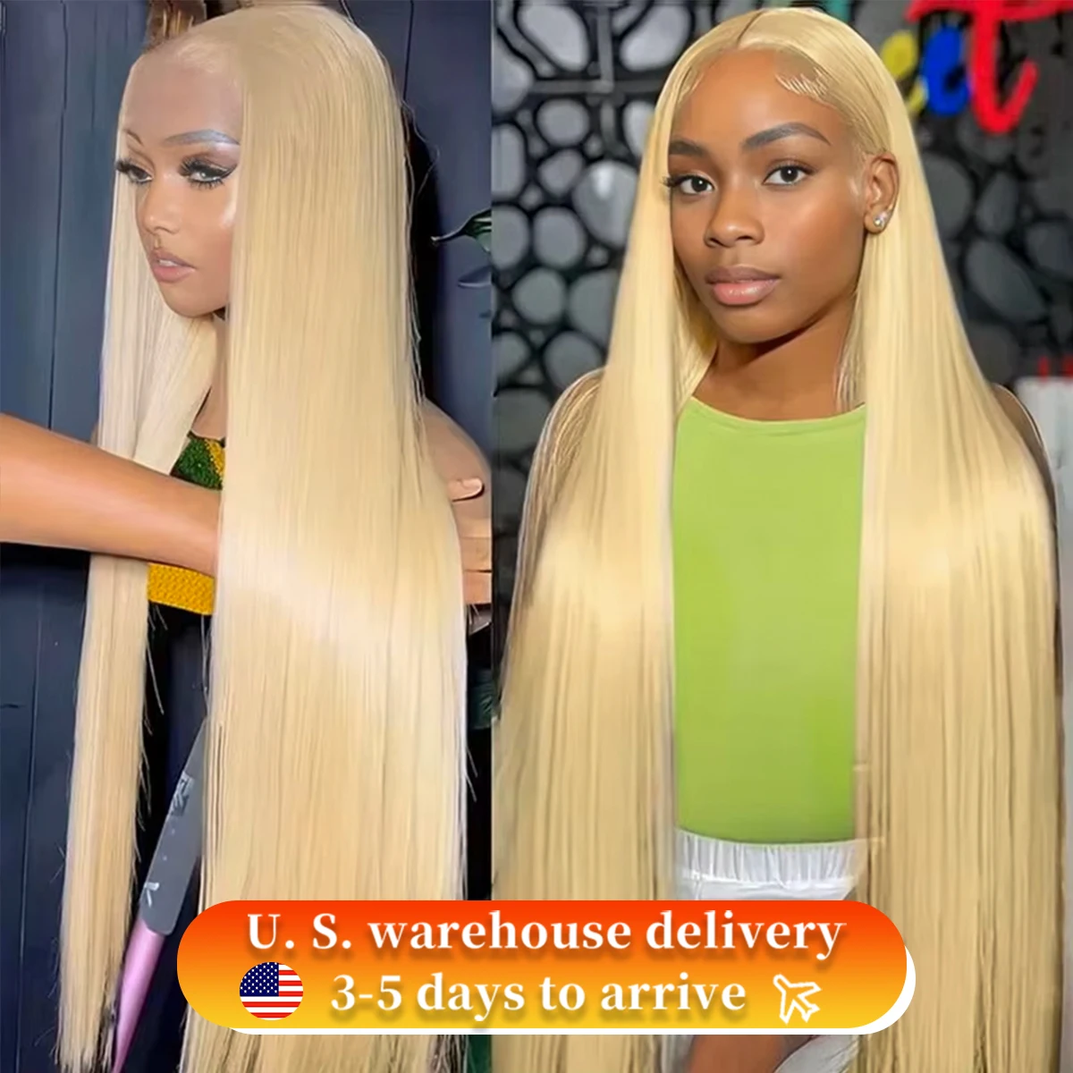 40 42Inch 250 Density 613 Blonde 13X6 HD Lace Frontal Wig Human Hair Straight Lace Front Wigs Human Hair Wig Brazilian For Women