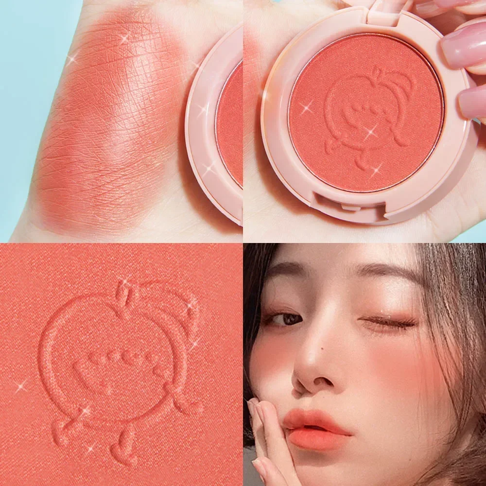 Girl Blush Peach Cream Makeup Blusher Palette Cheek Contour Blush Cosmetics Blushes Cream Korean Makeup Rouge Cheek Tint Blush