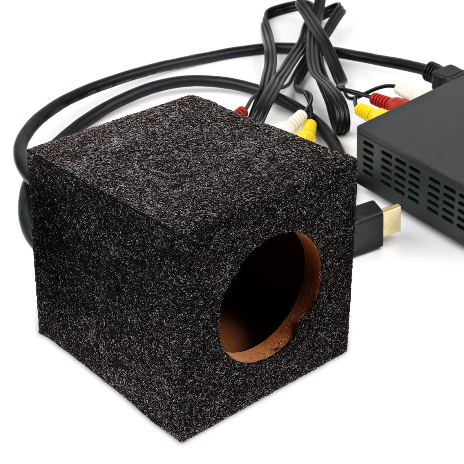 

1 Pair Subwoofer Box Single Car Speaker Enclosure Square Refitting Supply For Diy Audio Upgrade Sealed Carpeted Universal Ported