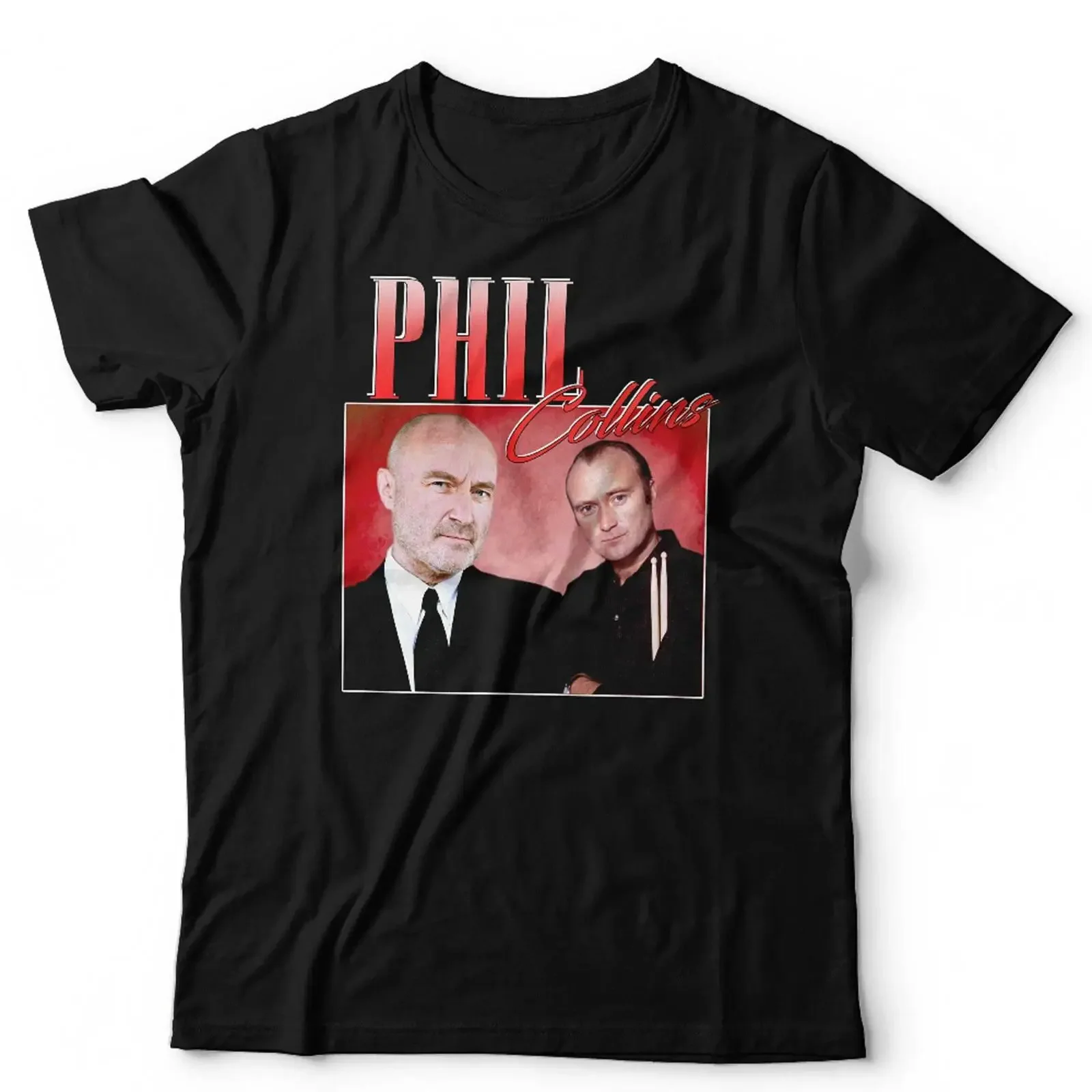 Phil Collins T Shirt Appreciation 80s Music Throwback Homage Hirsch Hen Do vintage Washed Unisex fashion Breathable Soft