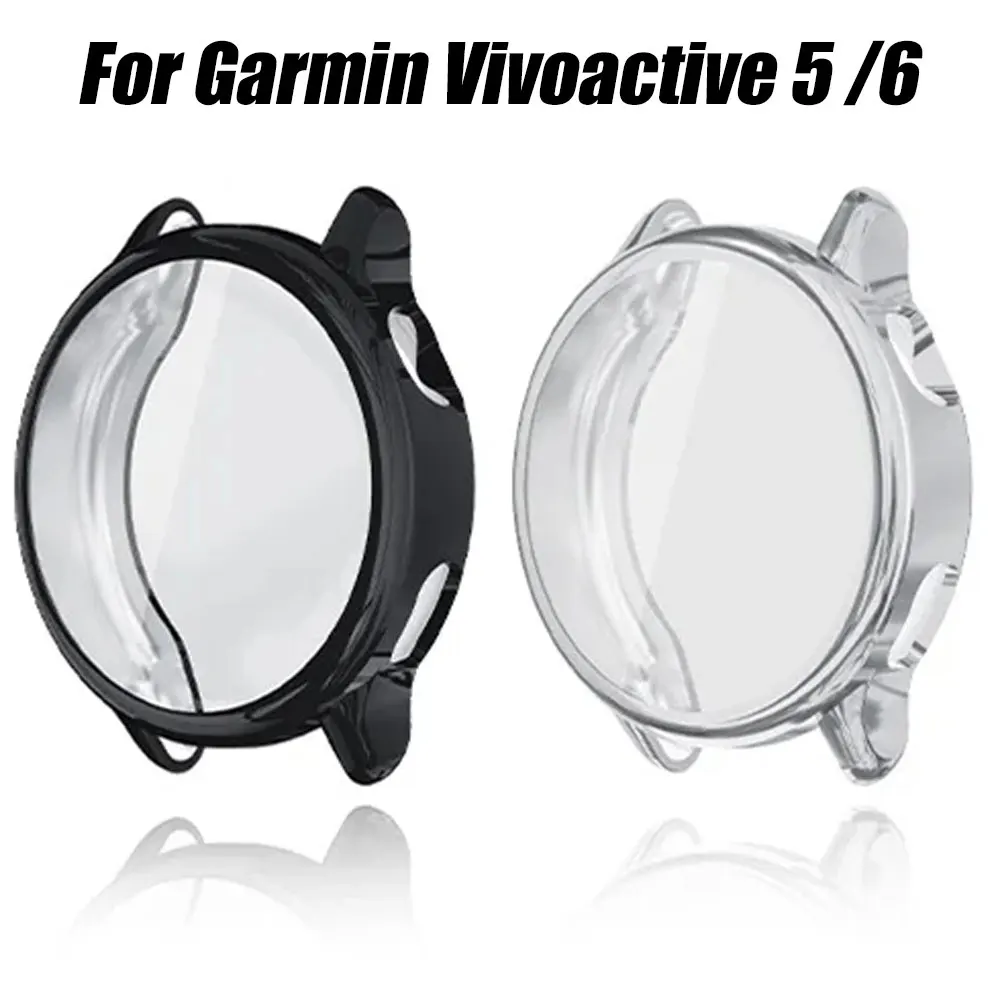 For Garmin Vivoactive 6 TPU Case Clear Screen Full Protector Cover For Garmin Vivoactive 5 Soft Protective Cases Accessories
